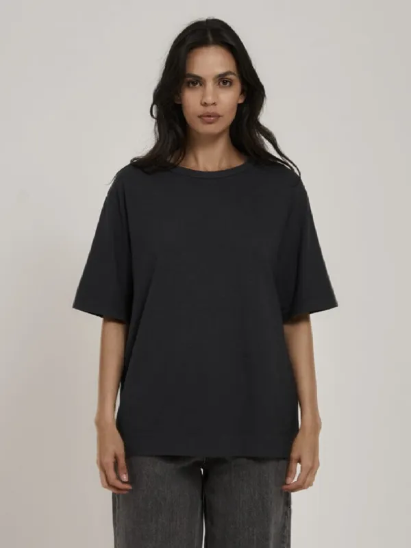 Hemp Lightweight Box Fit Tee - Petrol sold by Thrills