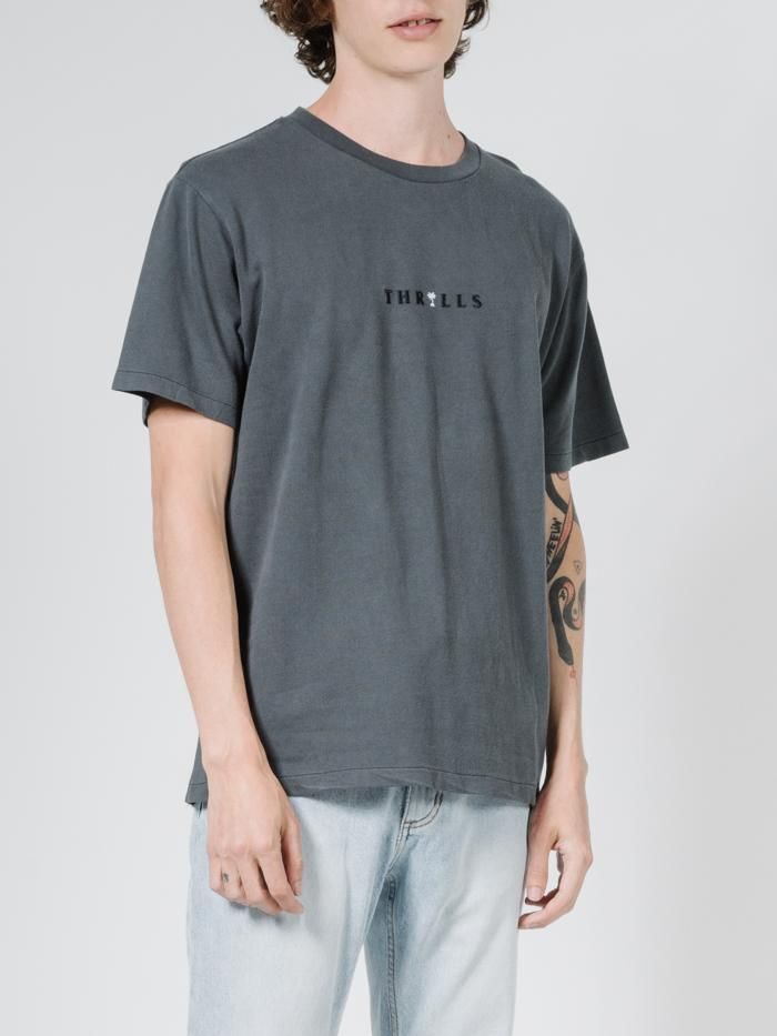 Tonal Palmed Thrills Merch Fit Tee - Merch Black sold by Thrills
