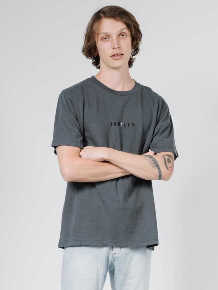 Tonal Palmed Thrills Merch Fit Tee - Merch Black sold by Thrills product image thumbnail 2