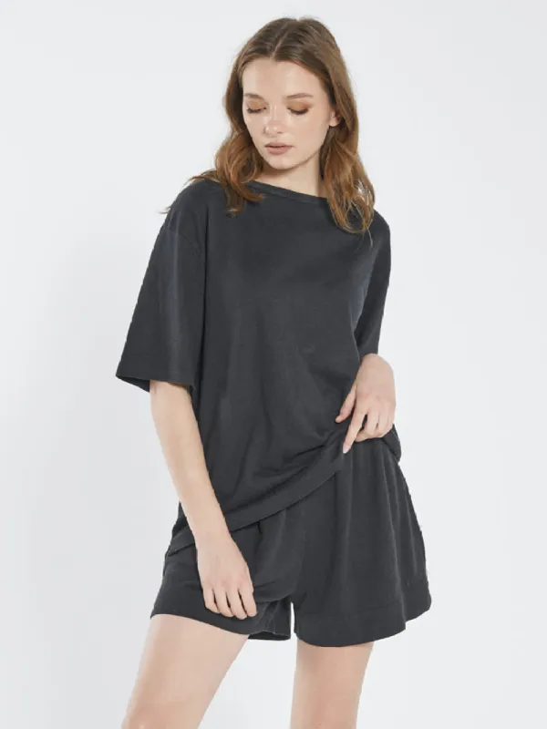Hemp Heavyweight  Box Tee - Black sold by Thrills