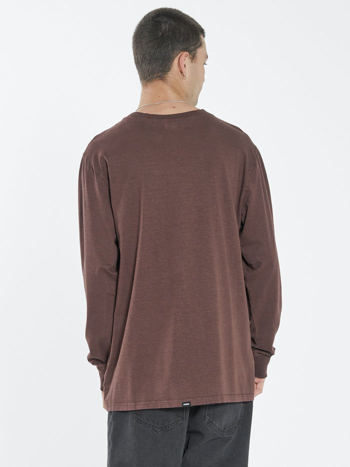 Hemp Liste Long Sleeve Henley - Washed Cocoa sold by Thrills product image thumbnail 2