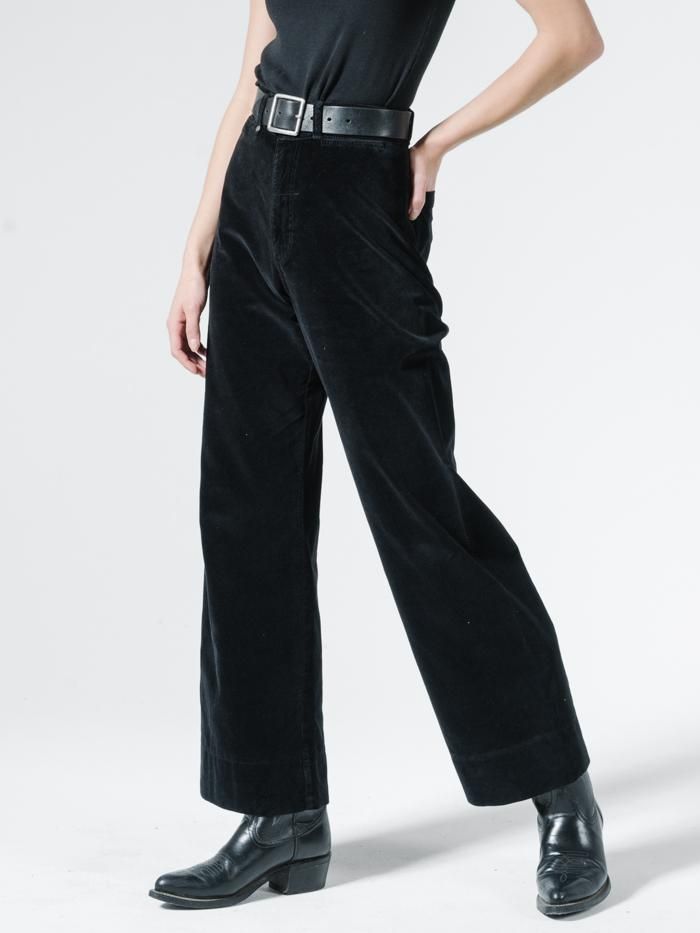 Bonnie Velvet Pant - Black sold by Thrills product image thumbnail 3