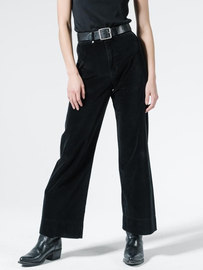 Bonnie Velvet Pant - Black sold by Thrills product image thumbnail 5