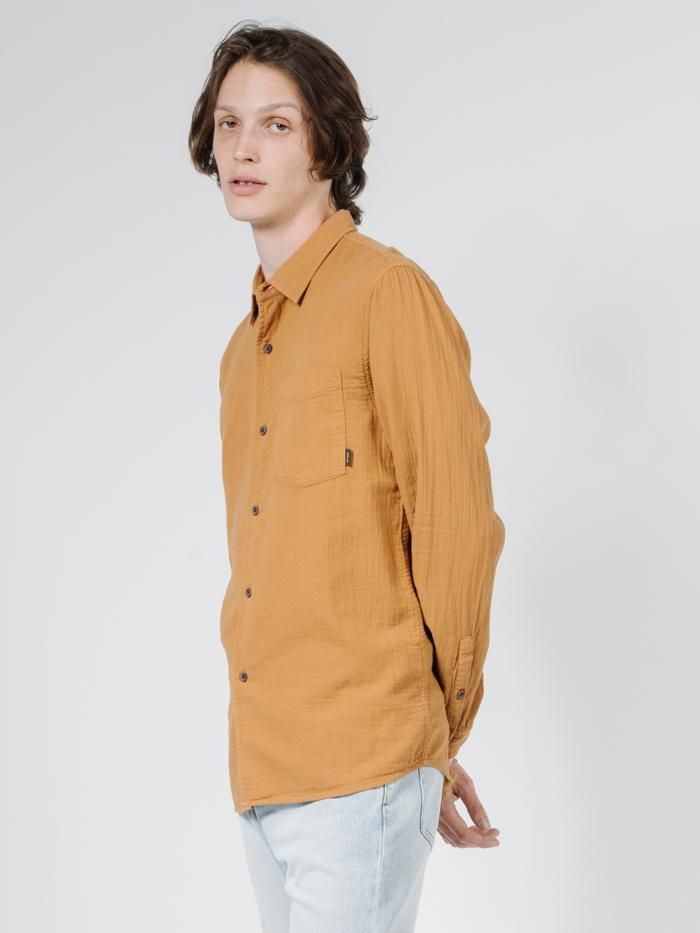 Dril Long Sleeve Shirt - Golden Brown sold by Thrills product image thumbnail 3