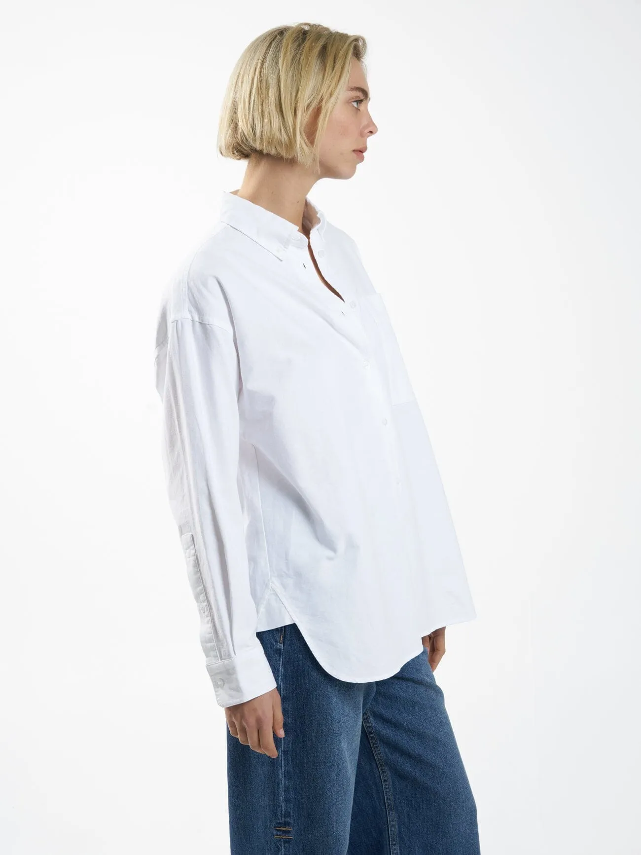 Maxwell Oxford Oversized Shirt - White sold by Thrills product image thumbnail 4
