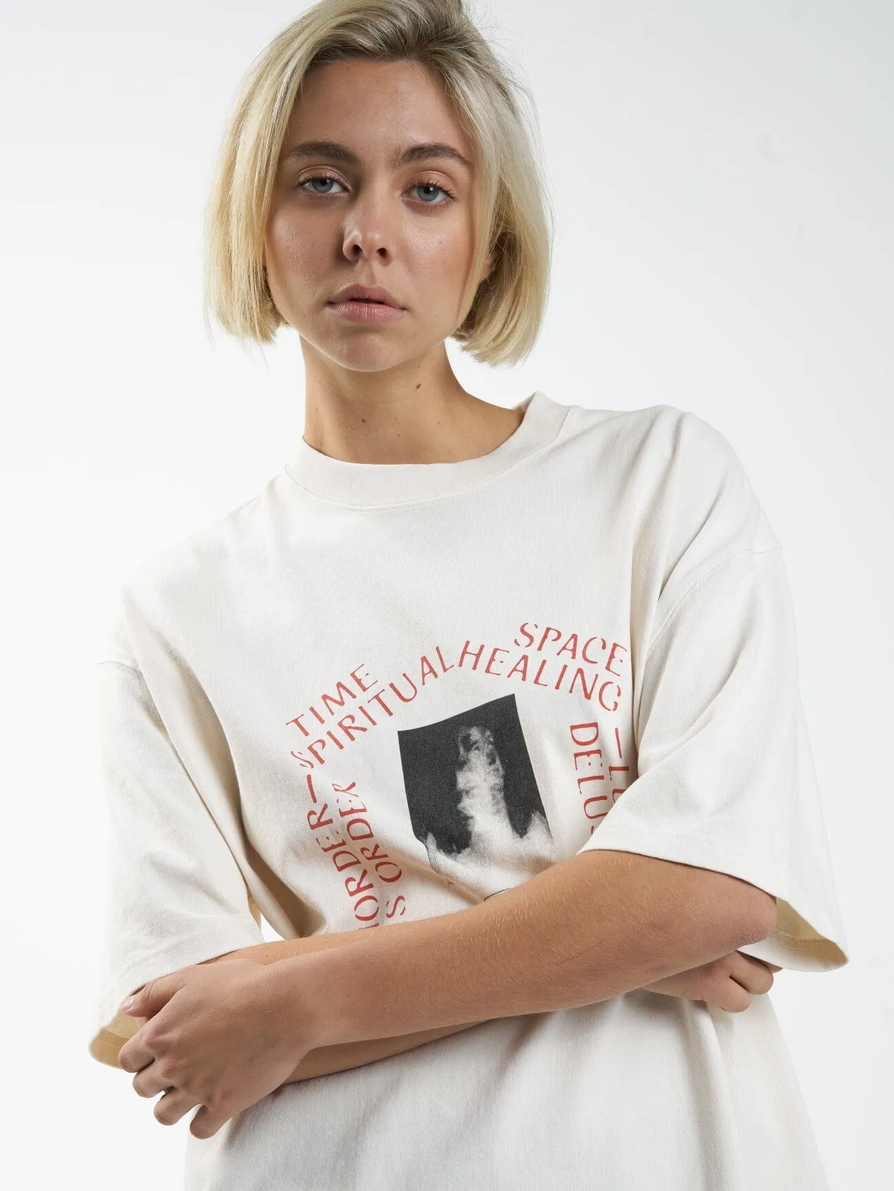 Healing Delusions Oversized Tee - Heritage White sold by Thrills product image thumbnail 5