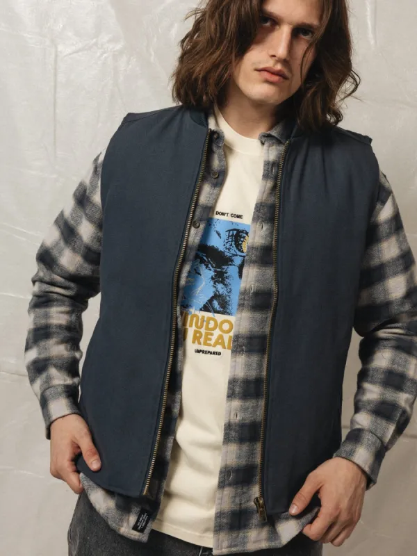 Mens Barrio Flannel Shirt - Petrol sold by Thrills