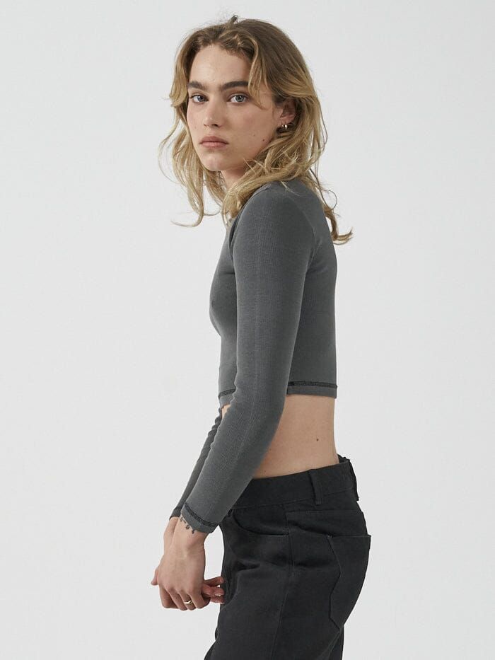 Thrills Golden Wings LS Baby Tee - Merch Black sold by Thrills product image thumbnail 3