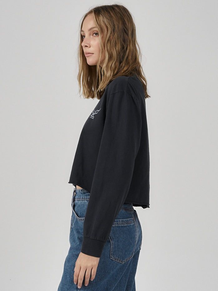 Iron Eagle LS Merch Super Crop Tee - Twilight Black sold by Thrills product image thumbnail 4