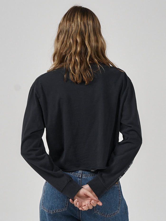 Iron Eagle LS Merch Super Crop Tee - Twilight Black sold by Thrills product image thumbnail 2