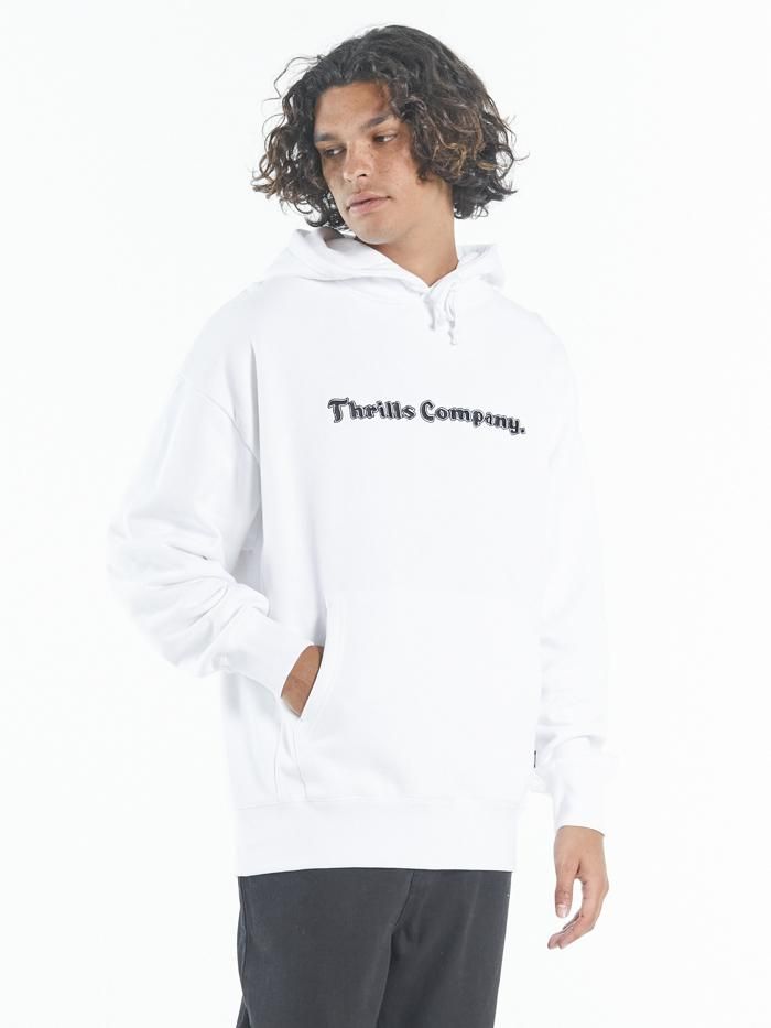 Better Days Slouch Pull On Hood - White sold by Thrills