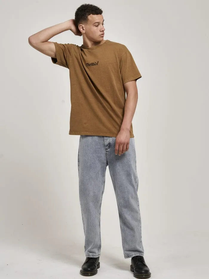 Thrills Workwear Embro Box Fit Tee - Tobacco sold by Thrills product image thumbnail 4