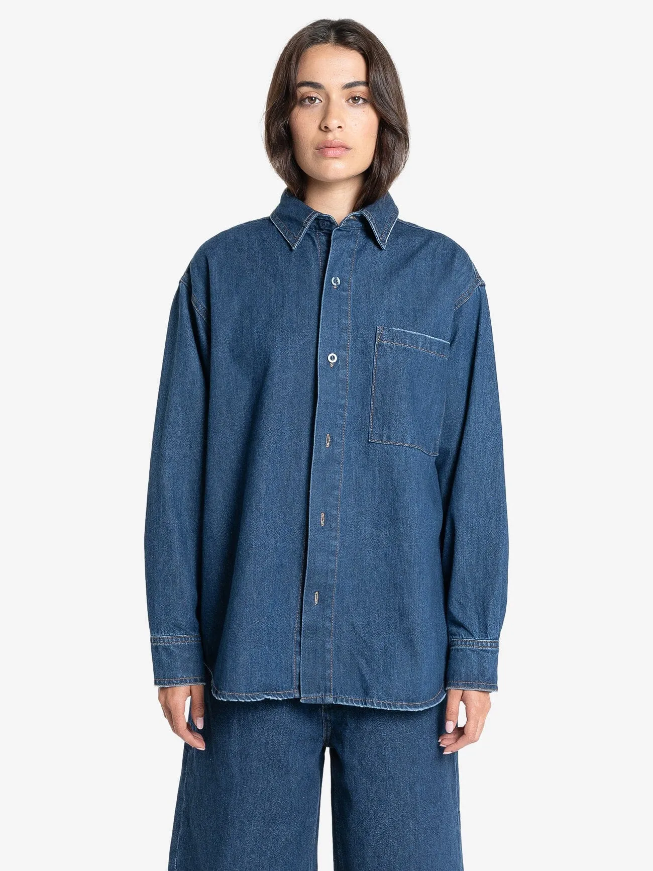 Austin Denim Shirt - Double Indigo Rinse sold by Thrills