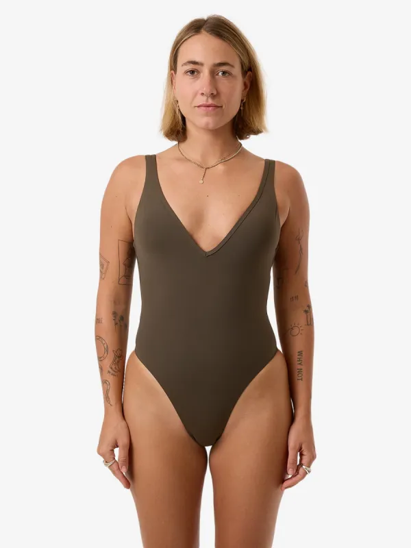 Thrills Plunge One Piece  - Tarmac sold by Thrills