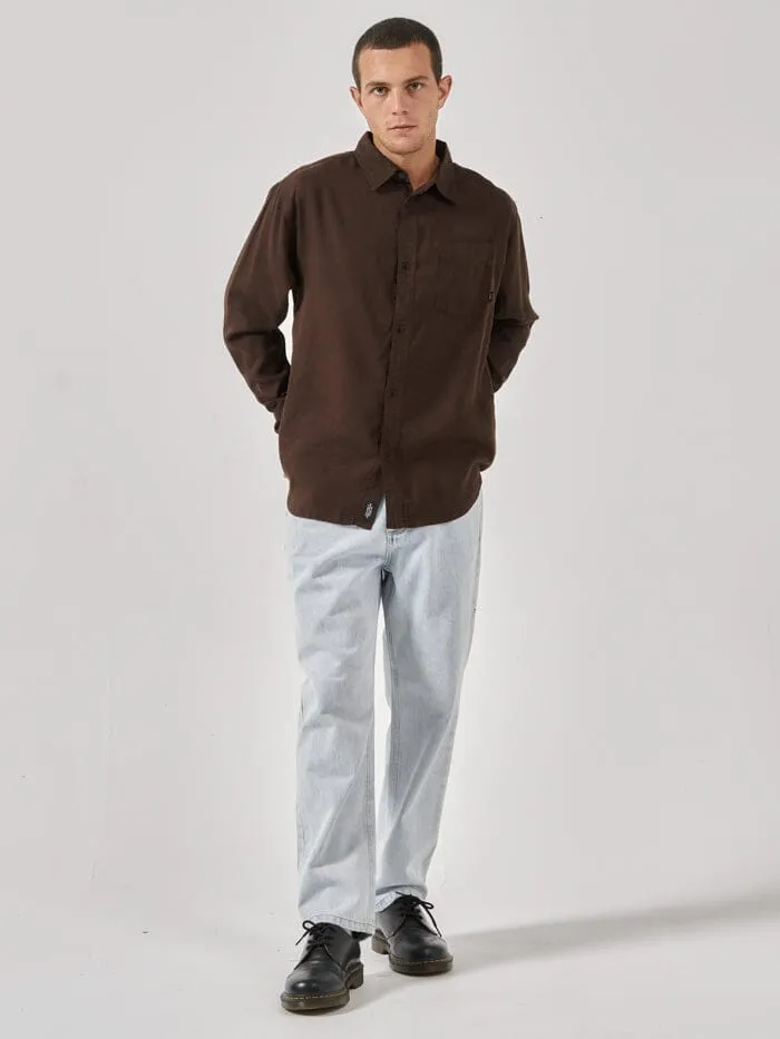 Hemp Minimal Thrills Oversize Long Sleeve Shirt - Postal Brown sold by Thrills product image thumbnail 5