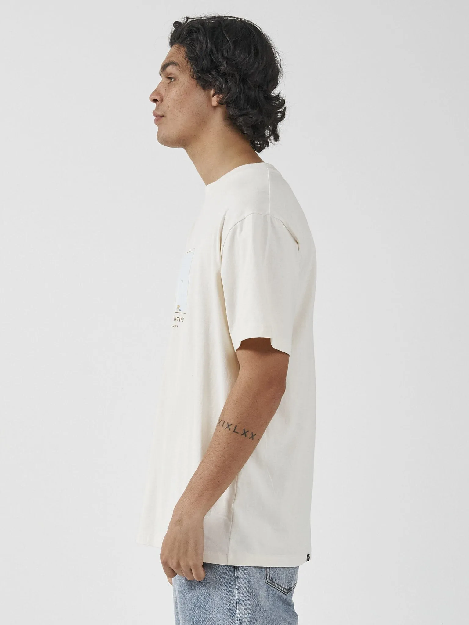 Deadly Beautiful Merch Fit Tee - Heritage White sold by Thrills product image thumbnail 3