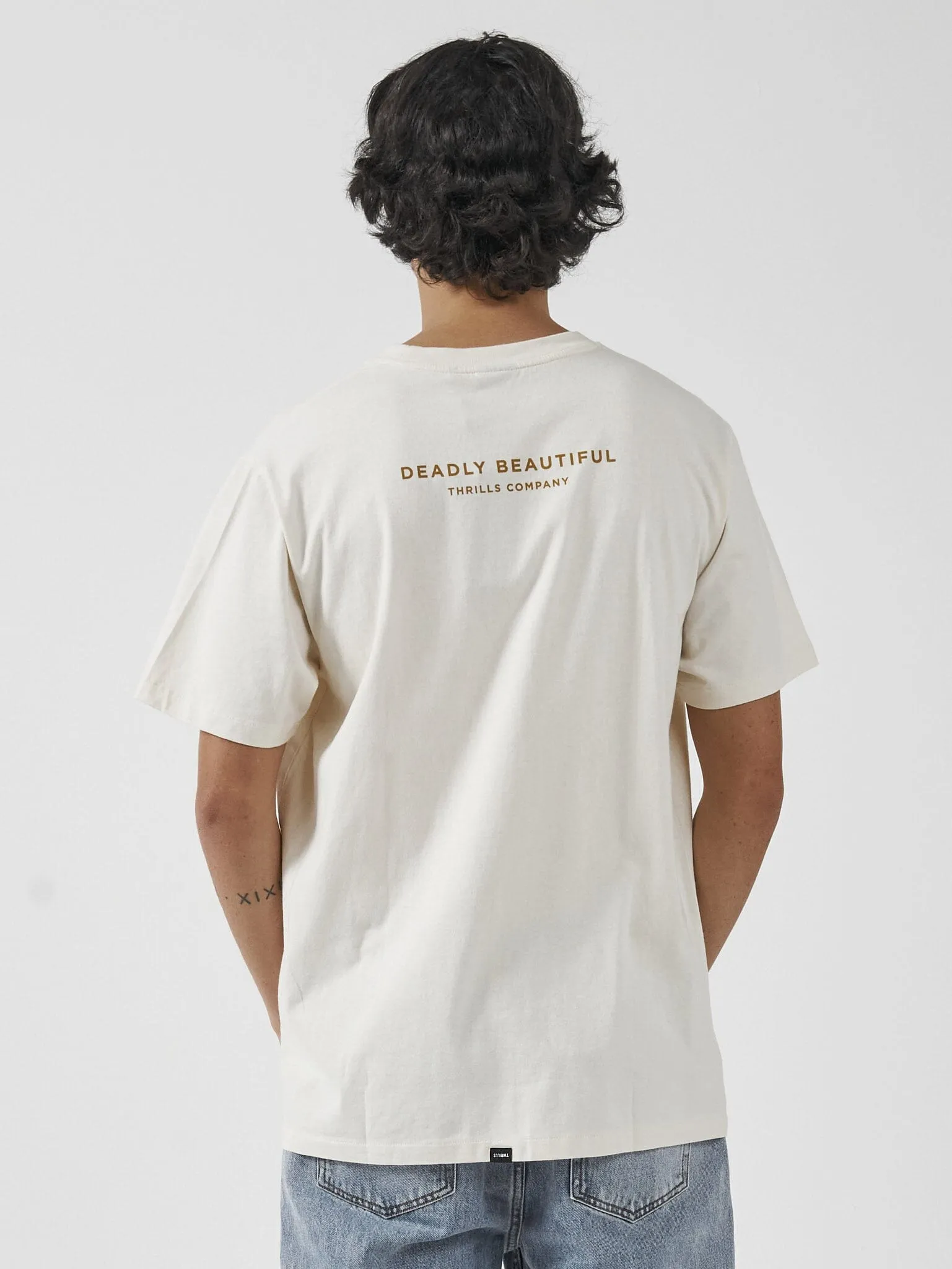 Deadly Beautiful Merch Fit Tee - Heritage White sold by Thrills product image thumbnail 2
