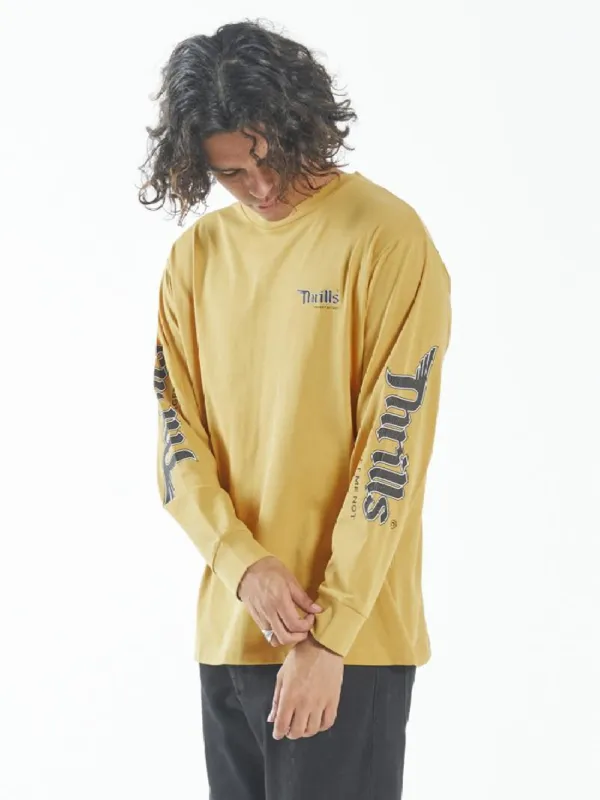 Forget Me Not Merch Fit Long Sleeve Tee - Mineral Yellow sold by Thrills
