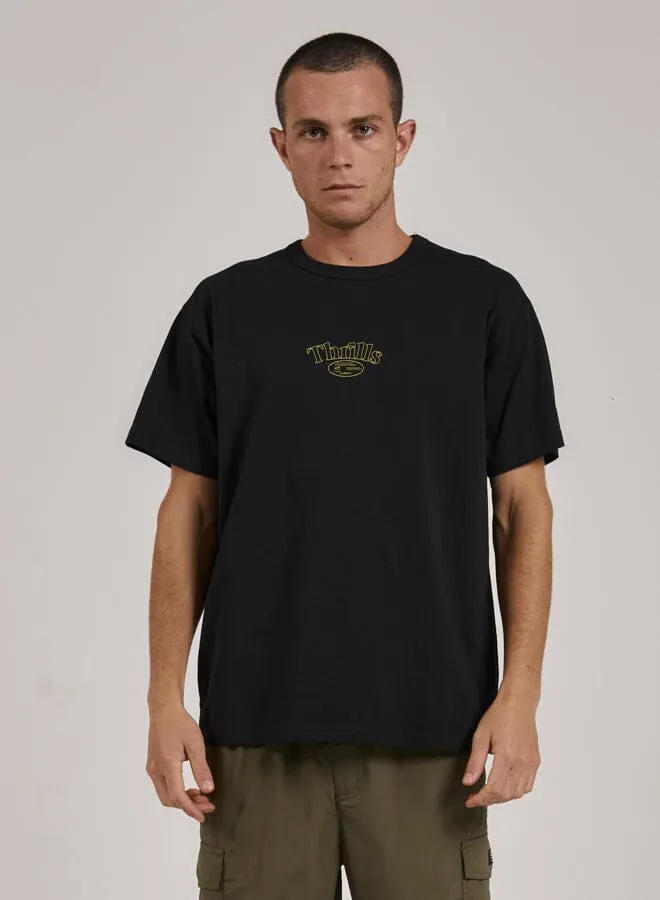 Reaction Box Fit Tee - Washed Black sold by Thrills