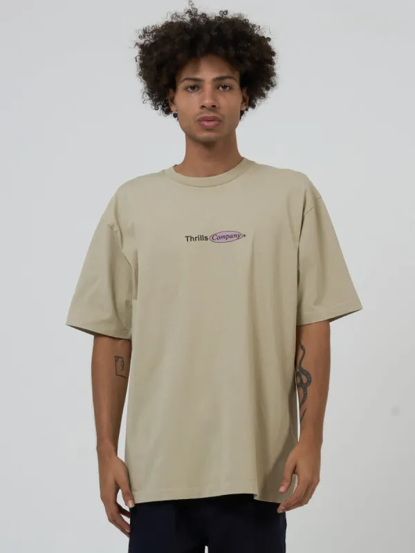 In Harmony Oversize Fit Tee - Sandstone sold by Thrills