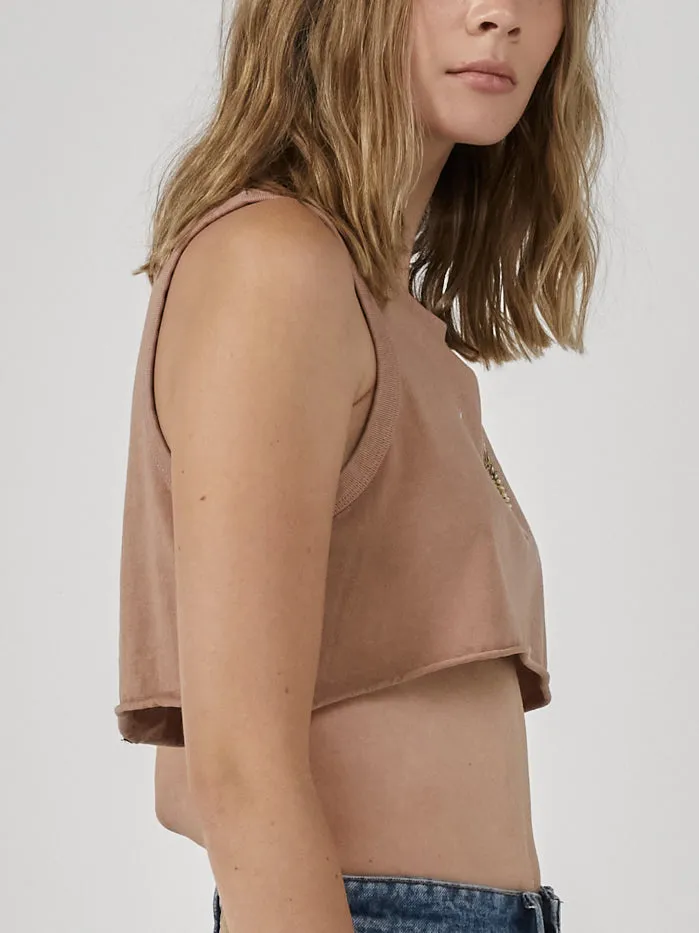 Wind Beneath Super Crop Tank - Cork sold by Thrills product image thumbnail 3