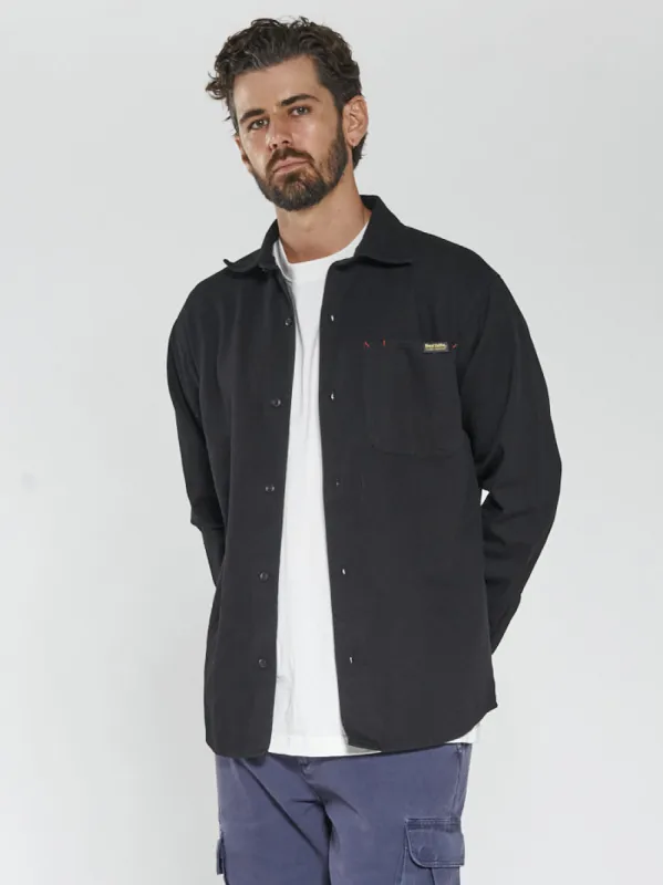 Hard Yakka x Thrills Long Sleeve Work Shirt - Black sold by Thrills