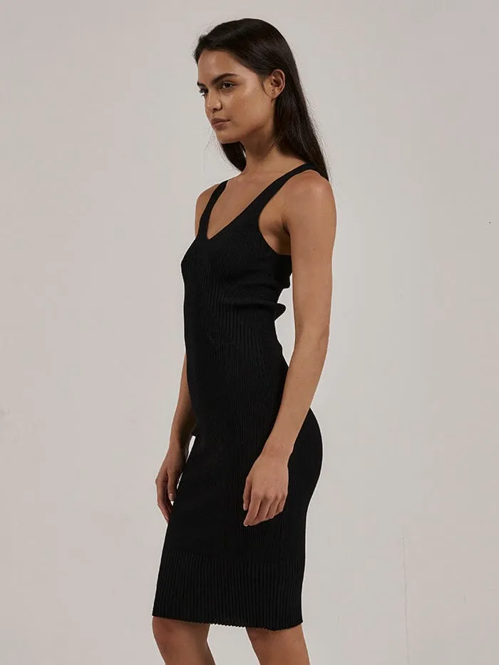 Silvia Knit Dress - Black sold by Thrills product image thumbnail 3