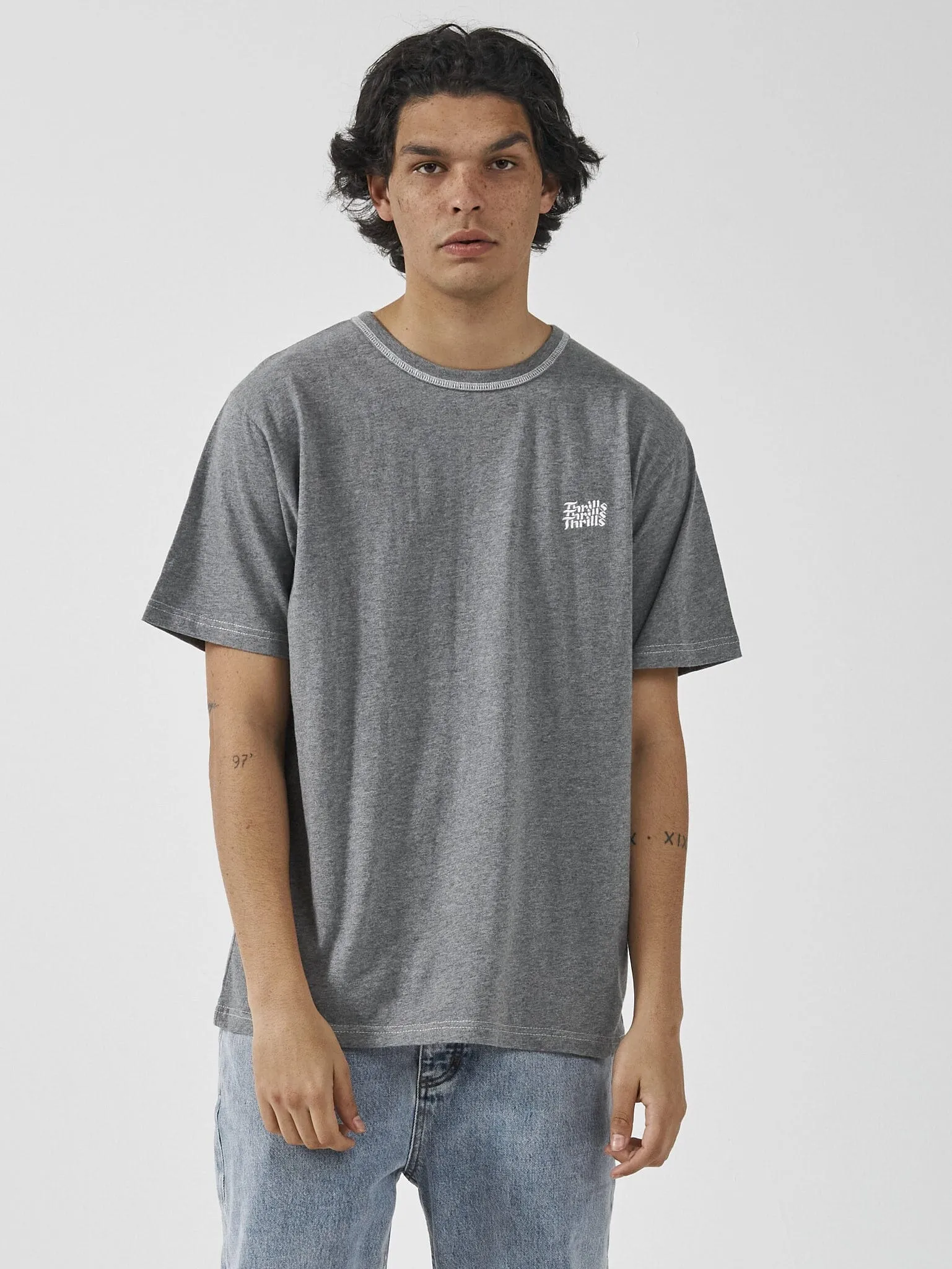 Forever Thrills Merch Fit Tee - Dark Charcoal Marle sold by Thrills