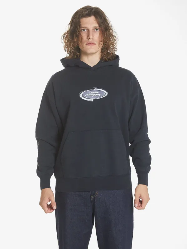 Throttle Slouch Pull On Hood - Twilight Black sold by Thrills