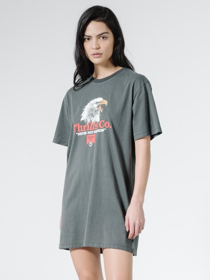 Talla Merch Fit Tee Dress - Merch Black sold by Thrills