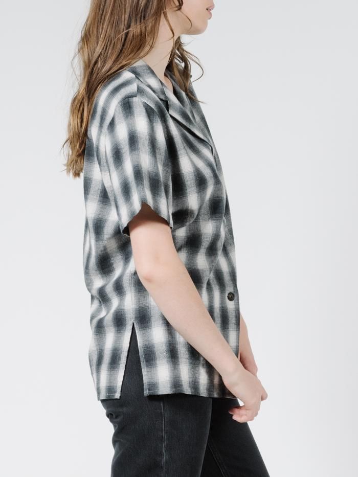 Angel Check Oversized Shirt - Steel Grey sold by Thrills product image thumbnail 3
