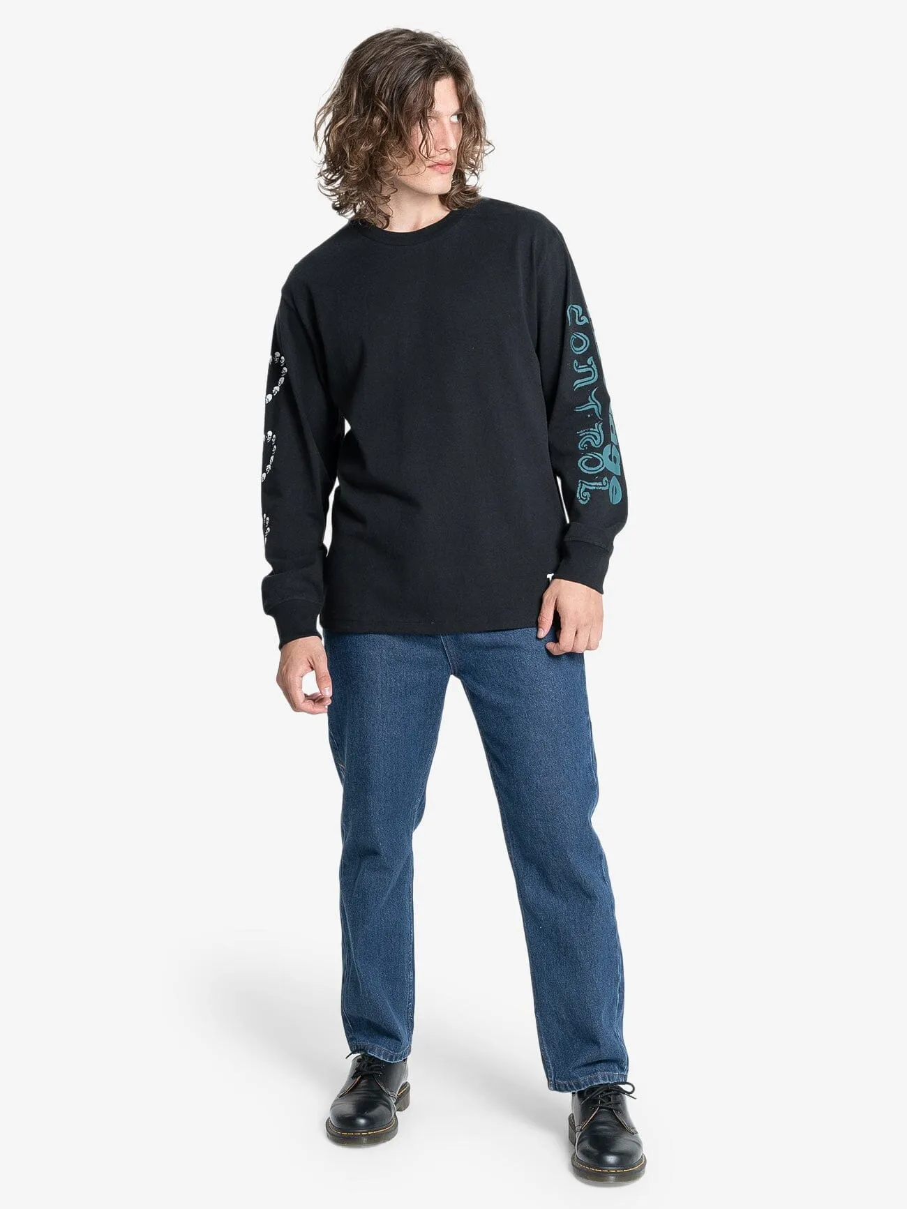 Controlled Damage Oversize Long Sleeve Tee - Black sold by Thrills product image thumbnail 5