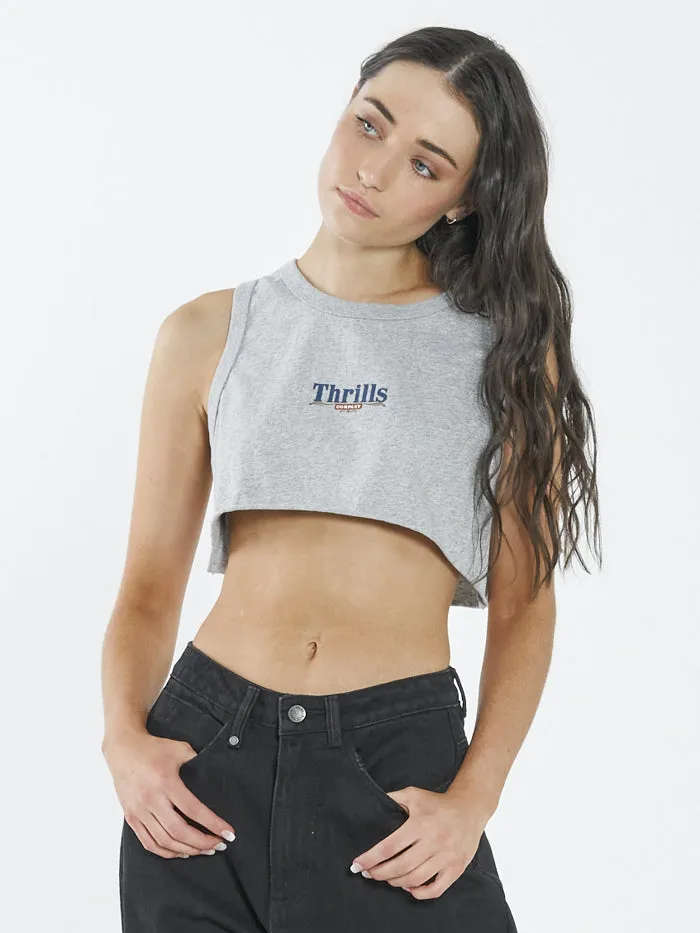 Roadhouse Super Crop Tank - Vintage Marle sold by Thrills