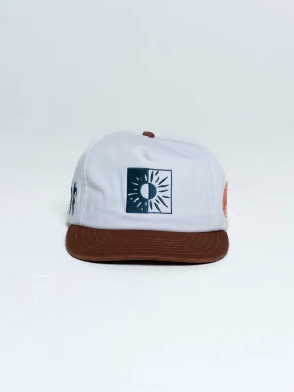 Existencial 5 Panel Cap - Heritage White sold by Thrills