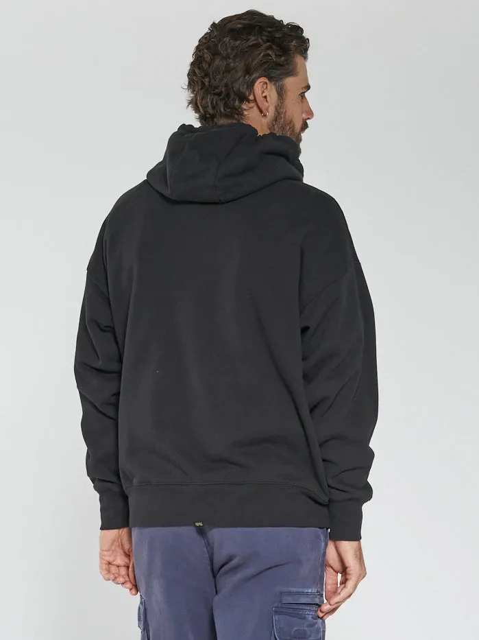 Hard Yakka x Thrills Work Together Slouch Pull On Hood - Washed Black sold by Thrills product image thumbnail 2