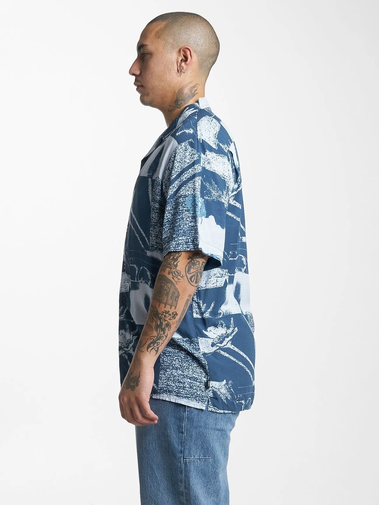 Alchemy Bowling Shirt - Blue sold by Thrills product image thumbnail 4