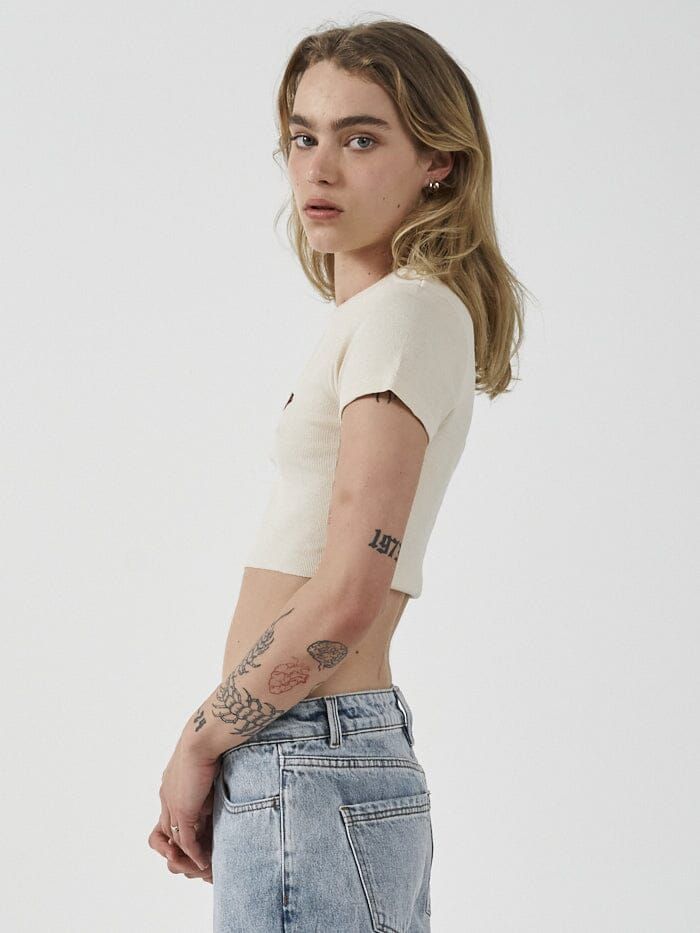 Foundation Baby Crop Tee - Unbleached sold by Thrills product image thumbnail 3