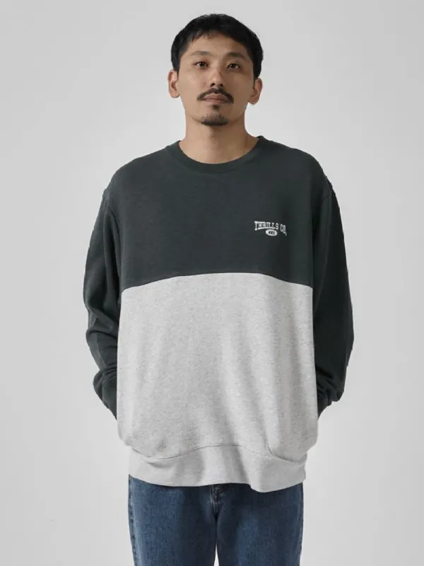 Recruit Oversize Panel Crew - Snow Marle sold by Thrills