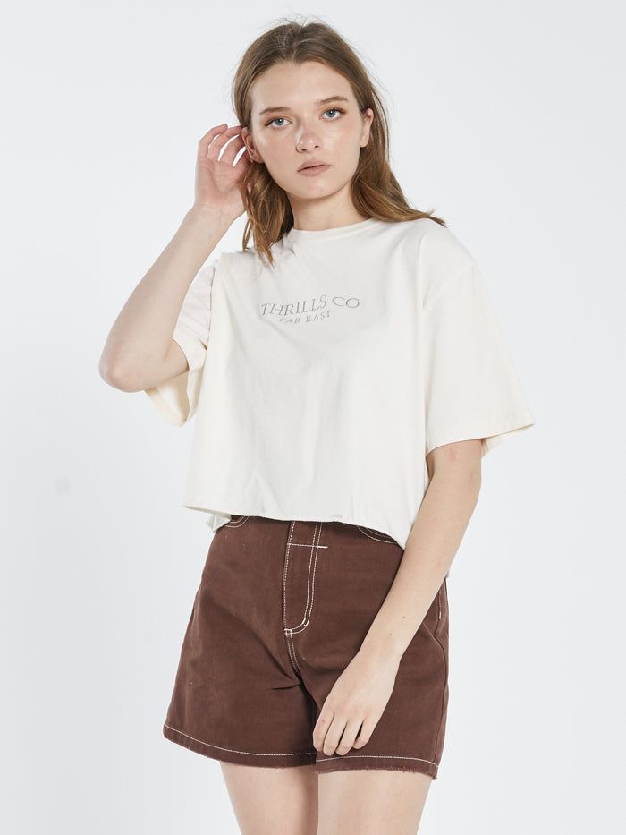 Extension Merch Fit Crop Tee - Heritage White sold by Thrills product image thumbnail 3