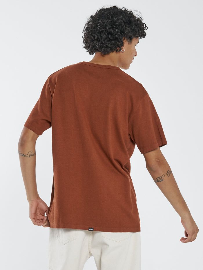 Hemp Thrills Embro Merch Fit Tee - Coffee sold by Thrills product image thumbnail 4