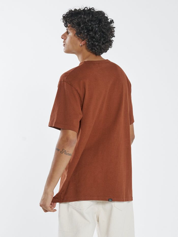 Hemp Thrills Embro Merch Fit Tee - Coffee sold by Thrills product image thumbnail 2
