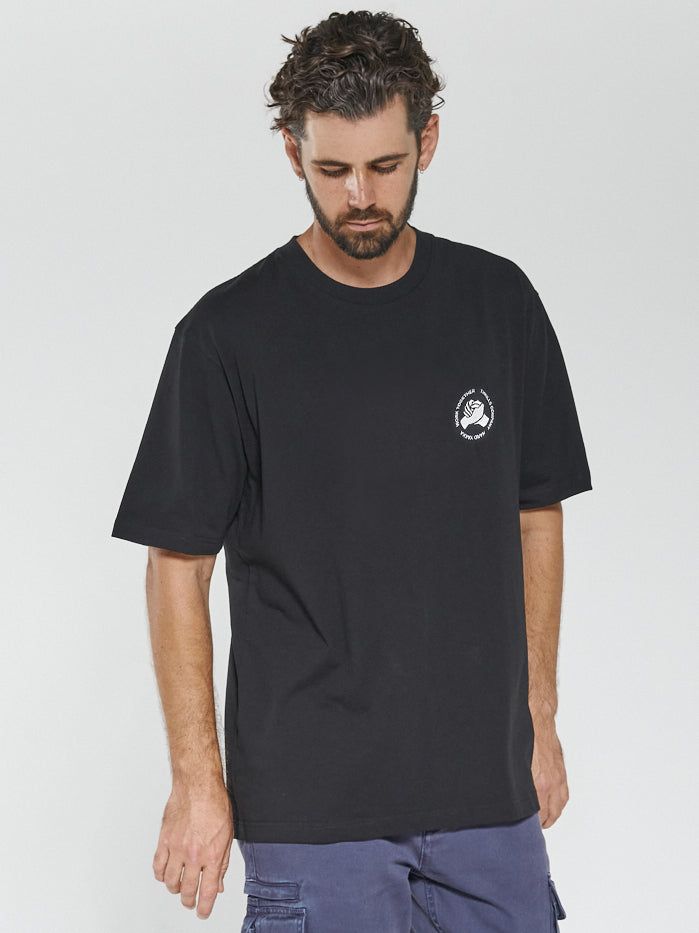 Hard Yakka x Thrills Work Together Oversize Fit Tee - Washed Black sold by Thrills product image thumbnail 3