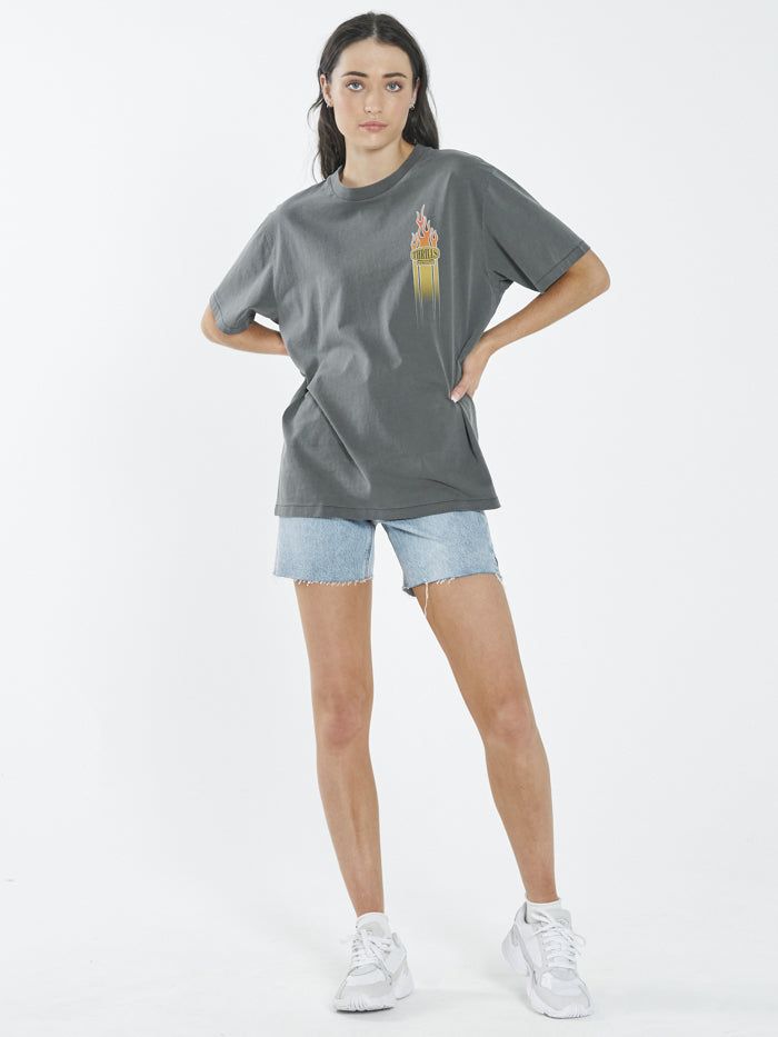 Flaming Dart Merch Fit Tee - Merch Black sold by Thrills product image thumbnail 5