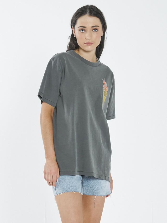 Flaming Dart Merch Fit Tee - Merch Black sold by Thrills product image thumbnail 4