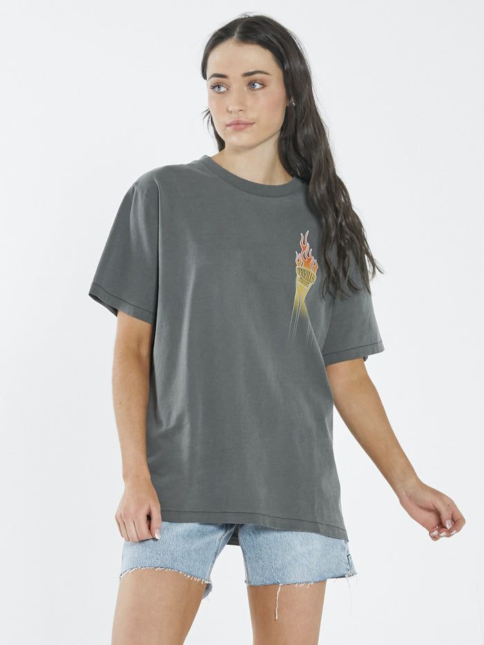 Flaming Dart Merch Fit Tee - Merch Black sold by Thrills