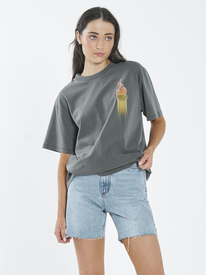 Flaming Dart Merch Fit Tee - Merch Black sold by Thrills product image thumbnail 3