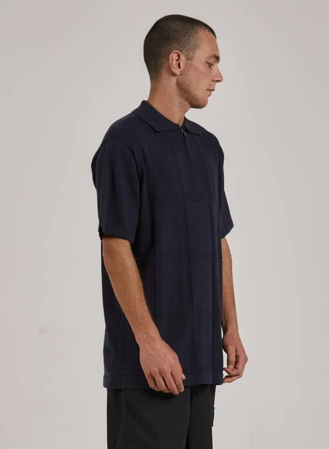 Natural Cooperation Jacquard Knit Polo - New Teal sold by Thrills product image thumbnail 4