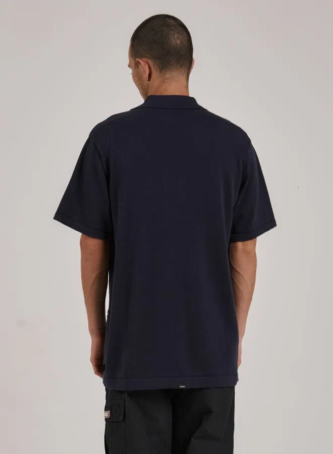 Natural Cooperation Jacquard Knit Polo - New Teal sold by Thrills product image thumbnail 2