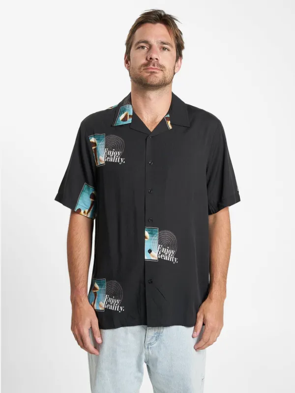 Enjoy Reality Bowling Shirt - Black sold by Thrills