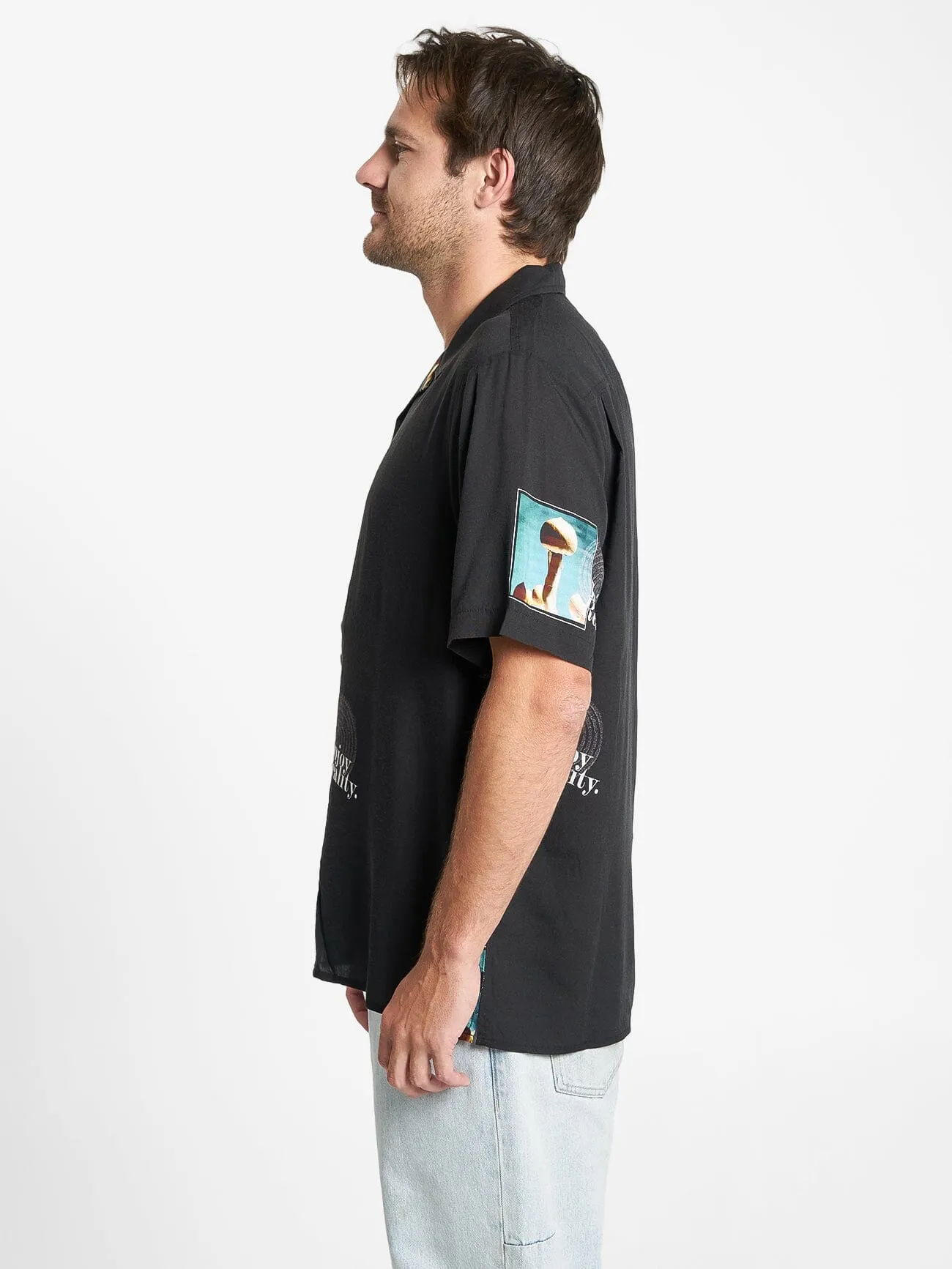 Enjoy Reality Bowling Shirt - Black sold by Thrills product image thumbnail 4